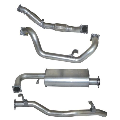 Toyota LandCruiser 79 Series Single Cab 4.5TD V8 1VD Non-DPF Muffler Delete 2007-15 - Stainless Steel Exhaust Kit