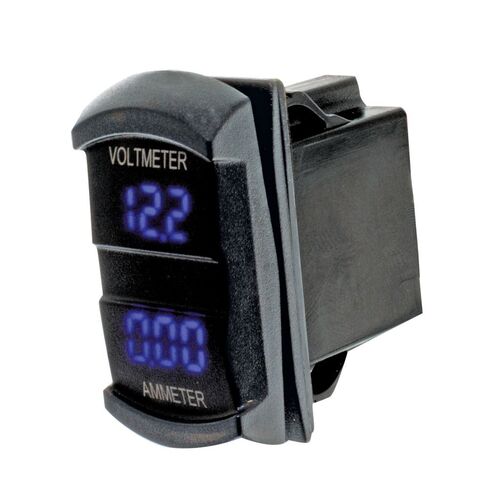 Switch Size Dual Voltmeter & Ammeter