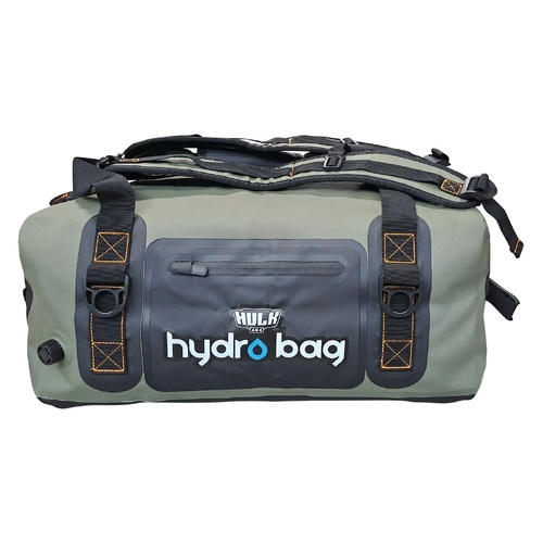 Hulk Hydro Bag 40L Green Waterproof Duffel with Shoulder Straps