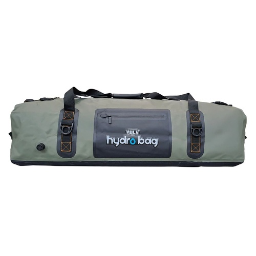 Hulk Hydro Bag 90L Green Waterproof Duffel with Shoulder Straps